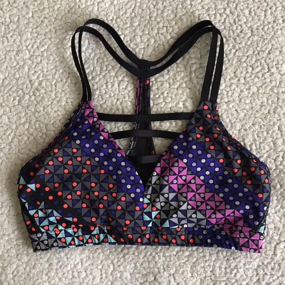 Victoria's Secret strappy plunge sports bra XS - Picture 3 of 15